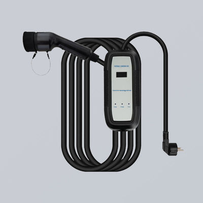 IP67 AC Portable EV Charger With LCD Display CE ROHS
