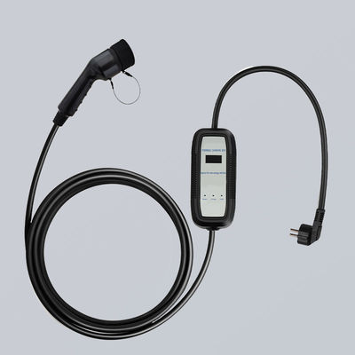 IP67 AC Portable EV Charger With LCD Display CE ROHS