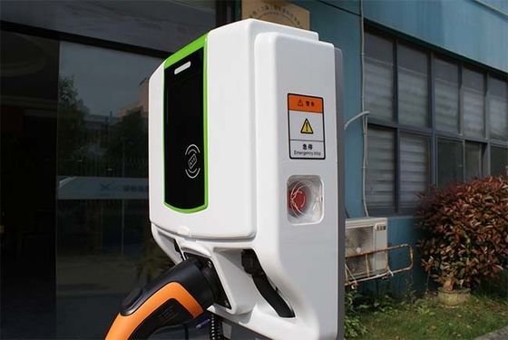 RFID 5m Cable Type 2 Wall Mounted EV Charging Station 32A 1 Phase 3 Phase 7kw 22kw