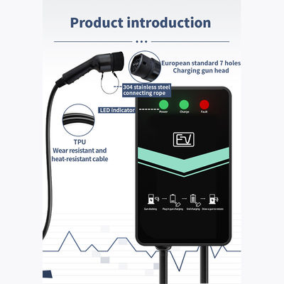 5M Cable Length Floor Mounted EV Charger with Type 2 Charging Interface