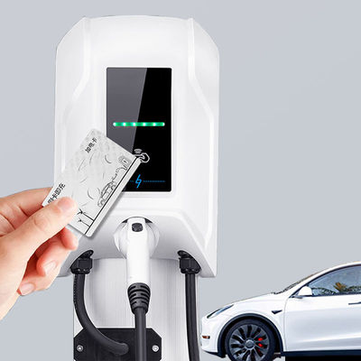 SAE J1772 Level 2 7kW AC Wall Mounted EV Charger With 4.3-inch LCD Display