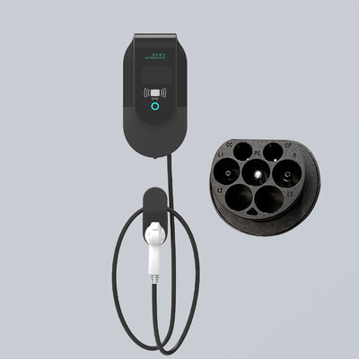 7kW AC Wall Mounted Ev Charger With LCD Display Billing By Credit Card