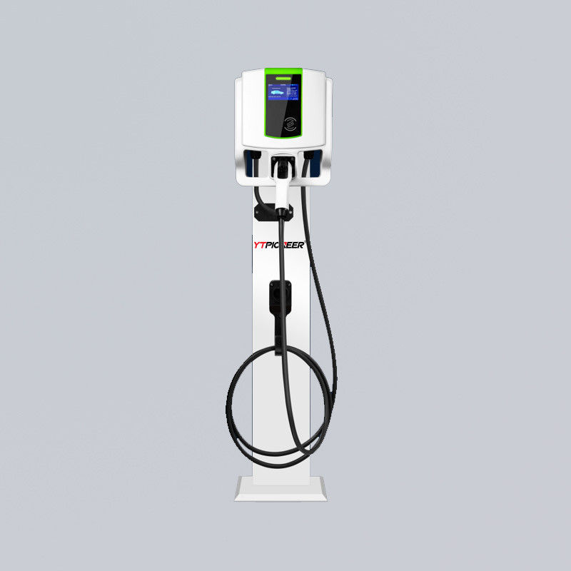 Commercial Smart CCS2 RFID 7kW Wall Mounted EV Charger Power Metering