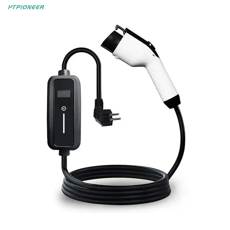 IP65 Standard 3.5kW 16A T2 Fixed Current Portable EV Charger With Pilot Light
