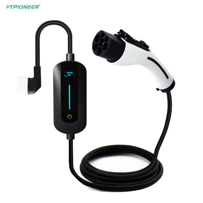 3.5kW 16A GB/T Adjustable Current OLCD Portable EV Charger With Pilot Light